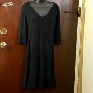 Max Mara Classic Black Dress Size 6 Long Sleeve